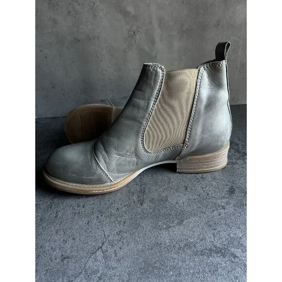 Pandora By Ten Points Chelsea Boots Light Grey Leather Size 37 - Picture 8 of 11